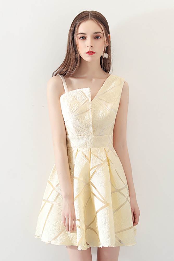 Eve Fit and Flare Homecoming Floral Dress Beige