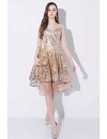 sparkly high low dress