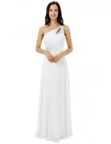 Sheath Sweetheart One-shoulder Floor-length Bridesmaid Dress