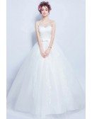 2019 Rustic Sleeveless Ball Gown Wedding Dress With Lace Top