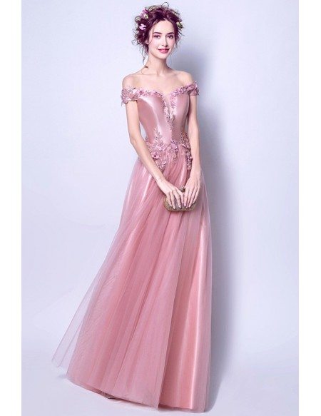 candy pink prom dress