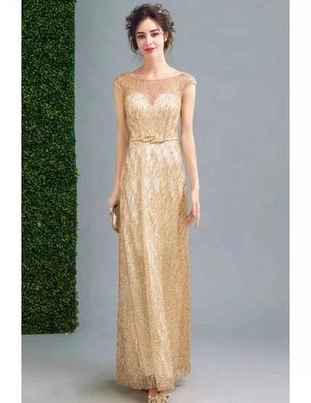 Gold Floor Length Dress