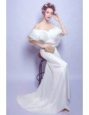 Affordable Modern Formal Dress For Wedding With Off The Shoulder