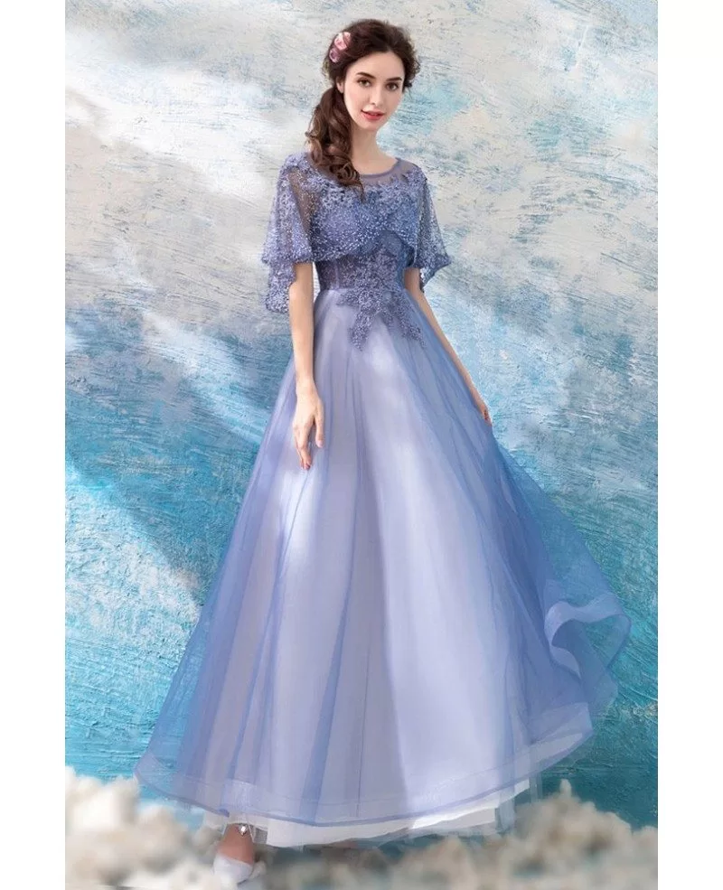Two-Piece Long Sleeve Prom Dress with Long Floral