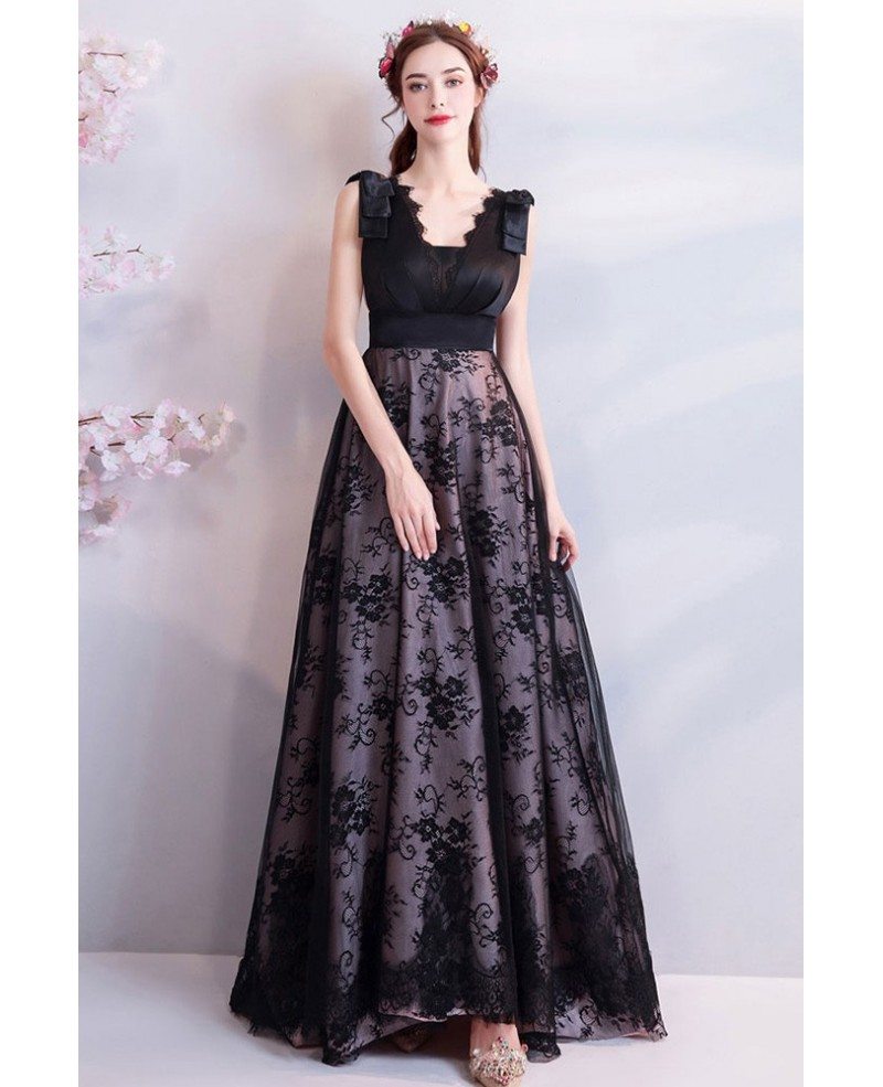 long black lace dresses