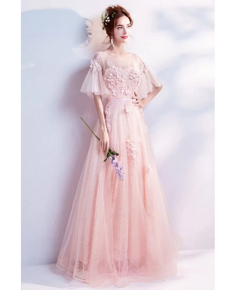 pink poofy prom dress
