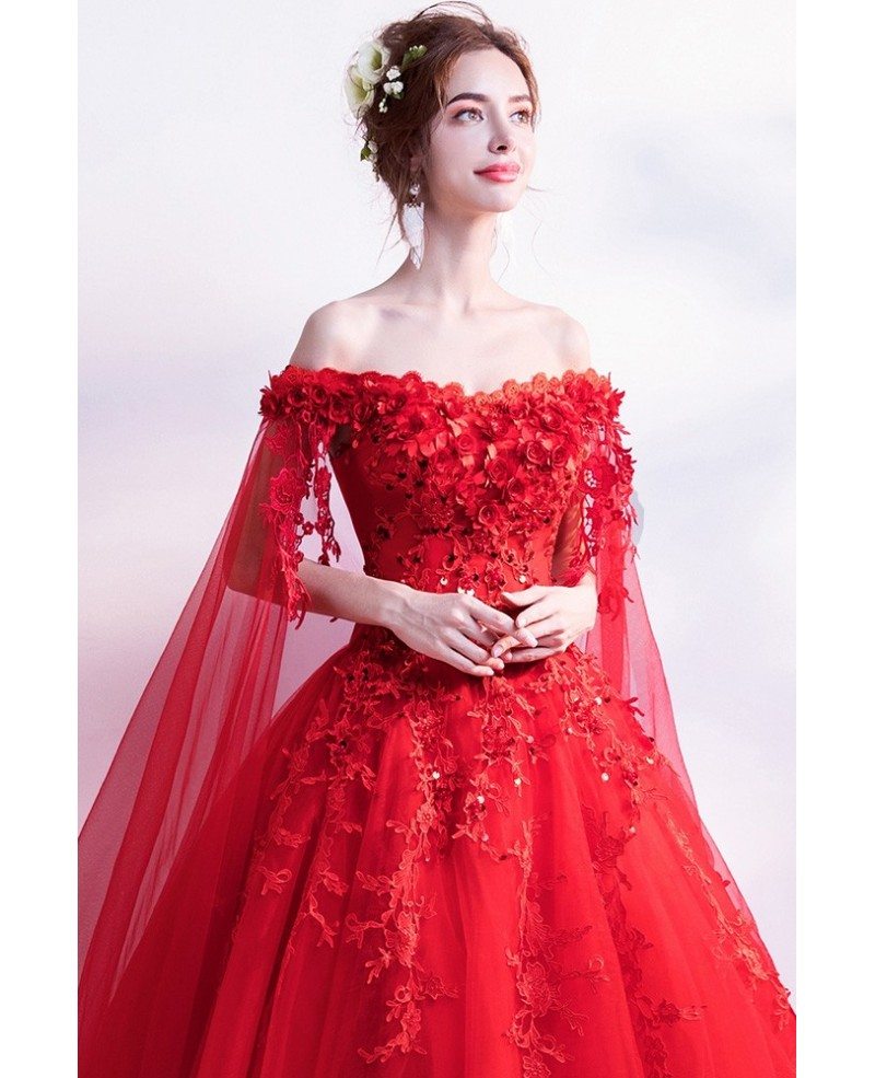 Alysia Reiner Red Off The Shoulder Formal Dress 21st SAG Awards Red Carpet  - TheCelebrityDresses