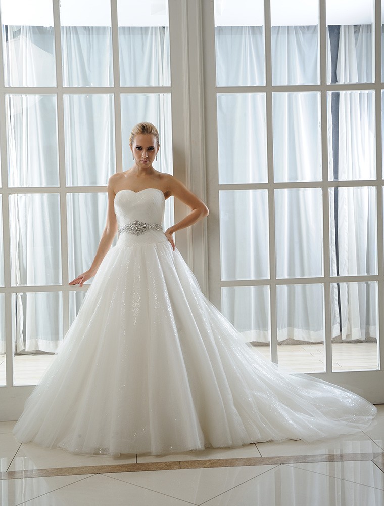 Ball-Gown Sweetheart Chapel Train Organza Wedding Dress With Beading # ...