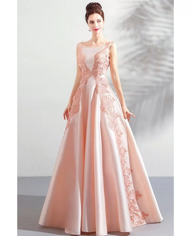 long blush dress