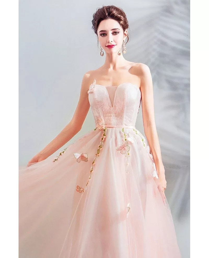 Fairy Butterfly Tulle Tea Length Party Dress Off Shoulder Wholesale T69021 GemGrace