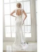 Mermaid Sweetheart Sweep Train Tulle Wedding Dress With Beading Appliques Lace