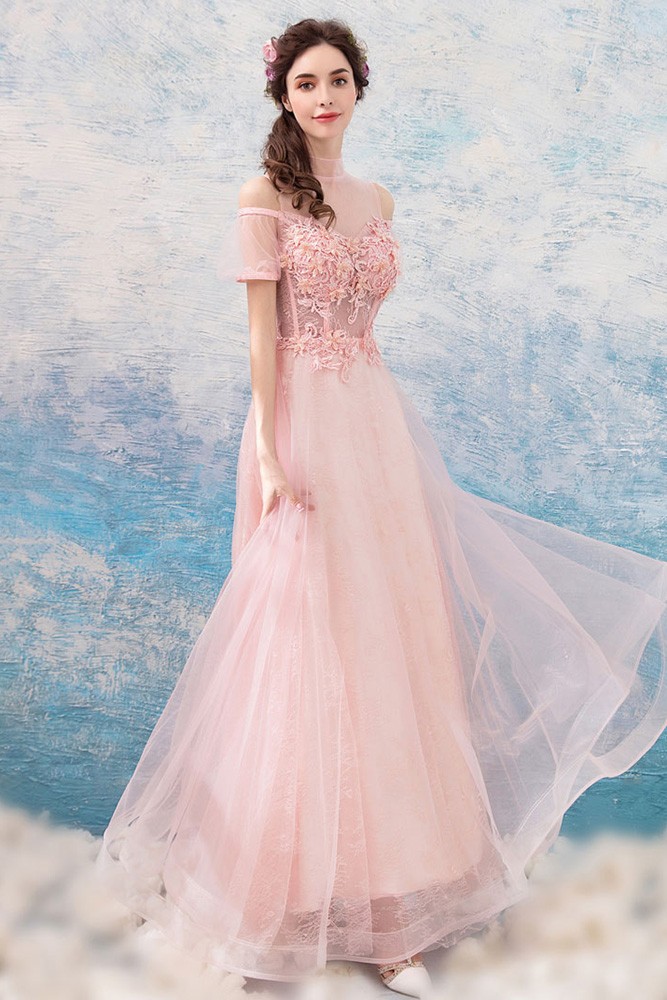 pink flowy dress