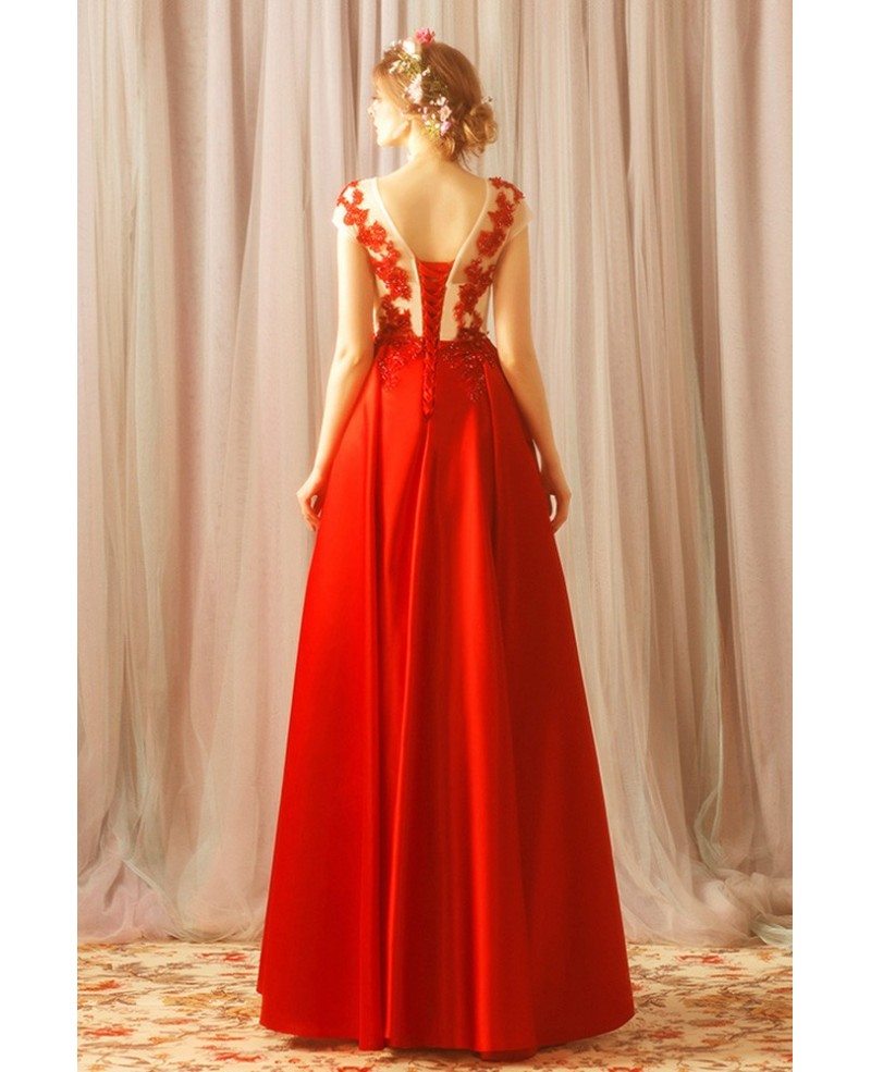red beaded dress