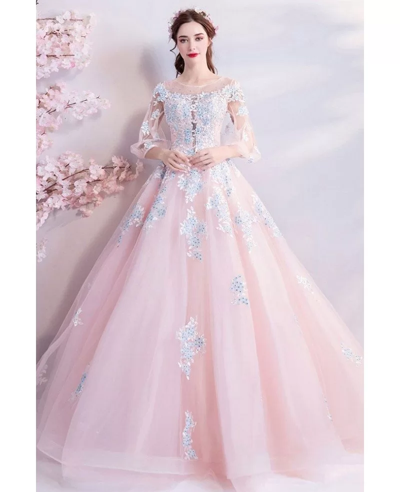 Custom Size Puffy Sleeve Sweetheart Princess Tulle Prom Dress - Ever-Pretty  UK
