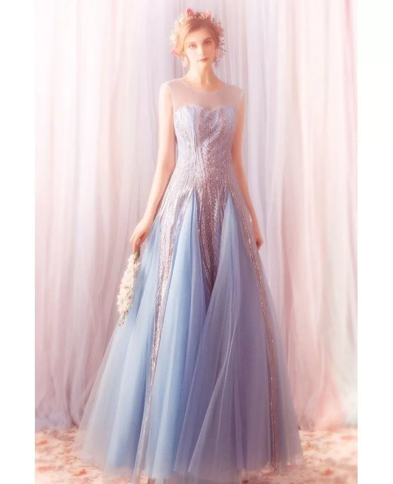 light blue sparkly homecoming dress