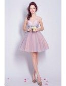 Super Cute Bling Sequins Short Tulle Party Dress Sleeveless