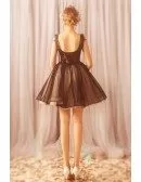 Little Black Chic Tutus Short Tulle Prom Dress With Lace Up
