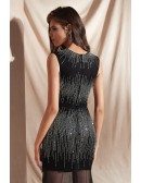 Sparkly Black Fitted Hot Fix Rhinestone Prom Dress For Curvy Girls