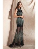 Sparkly Black Fitted Hot Fix Rhinestone Prom Dress For Curvy Girls