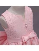 Cheap All Lace Cute Pink Flower Girl Dress In High Low Style