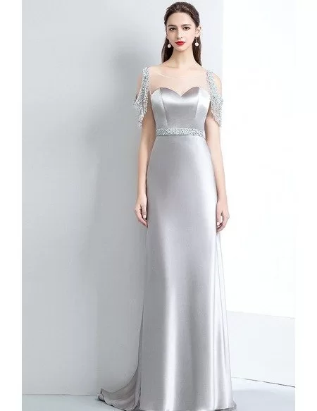 classy silk dress long