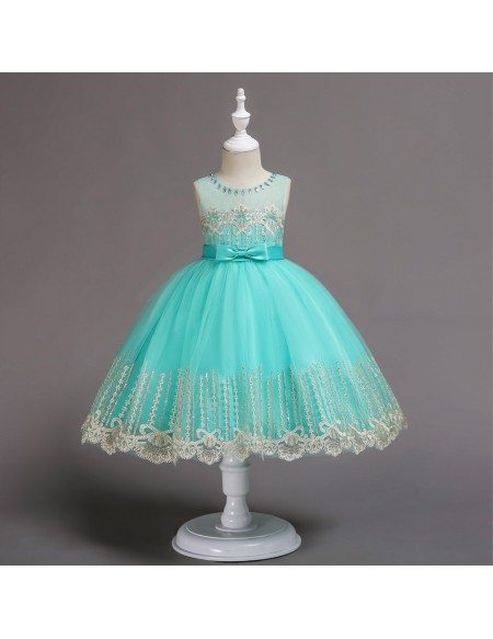 $36.5 Princess Champange Short Flower Girl Dress with Lace Beading #QX ...