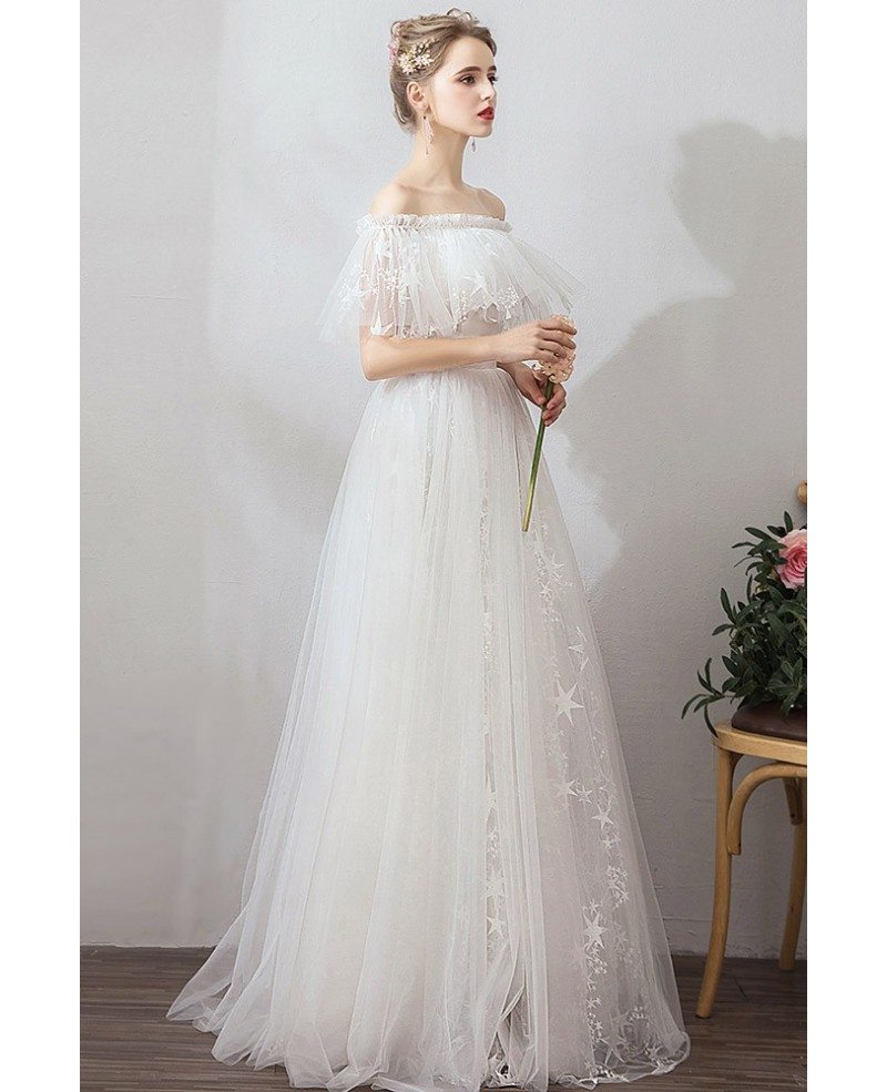 Lace Long Sleeves Wedding Dresses Ball Gowns Off Shoulder – alinanova