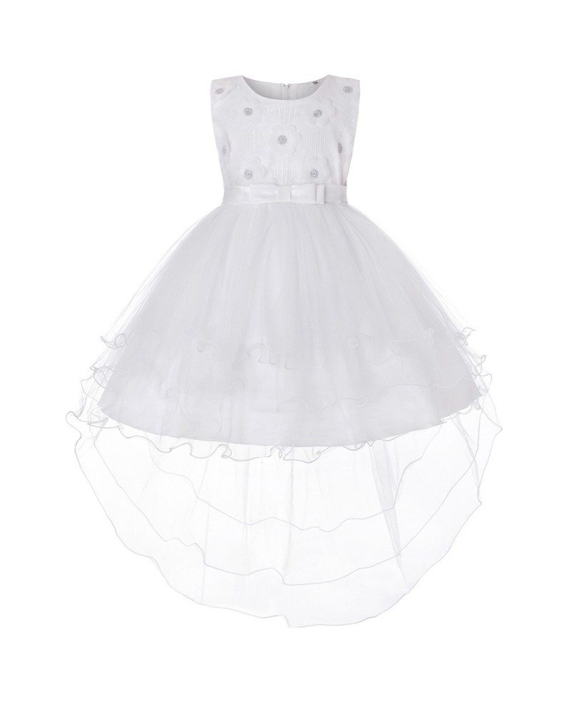 $35.9 High Low Pastel Tulle Flower Girl Dress For Toddlers #QX-729 ...