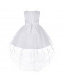 High Low Pastel Tulle Flower Girl Dress For Toddlers