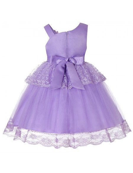 Cheap Cute Pink Lace Tutu Short Flower Girl Dress For Infants