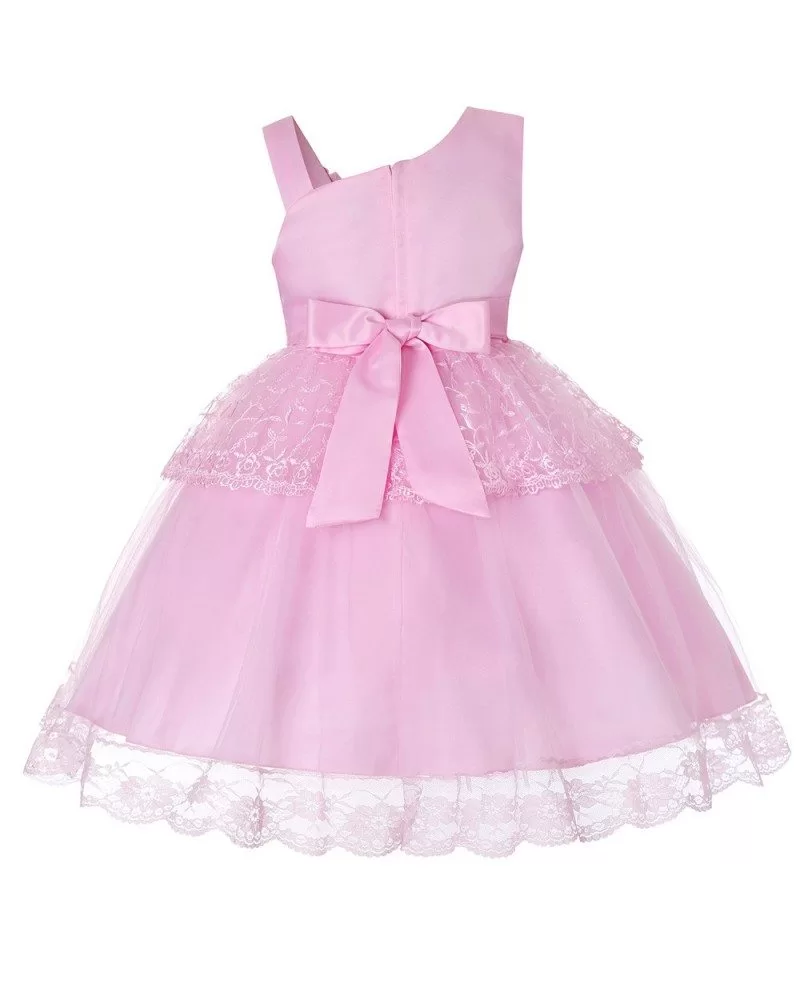 $34.9 Cheap Cute Pink Lace Tutu Short Flower Girl Dress For Infants #QX ...