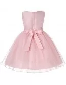 Rose Pink Floral Girl Kid Dress Short For Infants