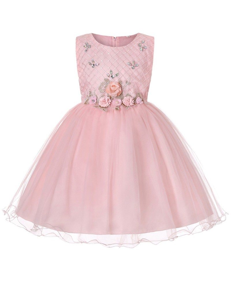 $33.5 Rose Pink Floral Girl Kid Dress Short For Infants #QX-2006 ...