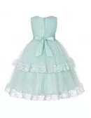 Cheap Tulle Lace Pink Flower Girl Dress For Baby