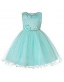 Beautiful Tulle Lace Ivory Flower Girl Dress For Weddings