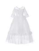 2019 Princess Lavender Beaded Party Kid Dress with Sleeves