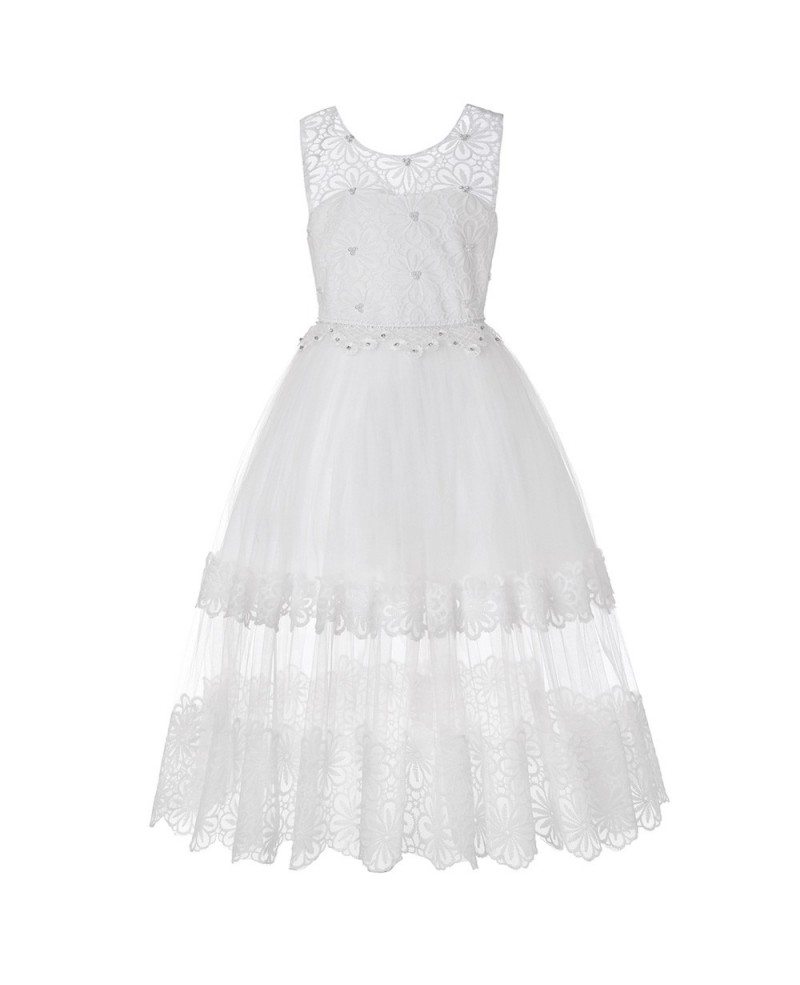 $39.9 Princess Tulle Lace Long Burgundy Flower Girl Dress 2019 #QX-5608 ...