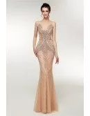 Sparkly Sexy Slimming Champagne Mermaid Prom Dress