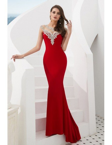 long red mermaid dress