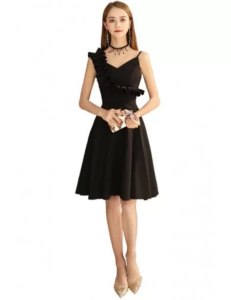 Little Black Chic Short Aline Semi Formal Dress