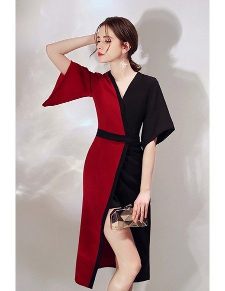 black red party dress