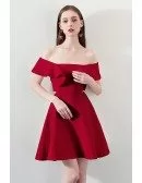 Fashion Red Square Neck Aline Party Dress