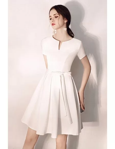 white hoco dress