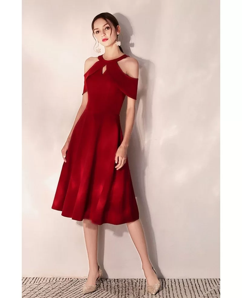 red short semi formal dresses