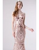 Sparkly Gold Sequin Fitted Prom Dress With Spaghetti Straps