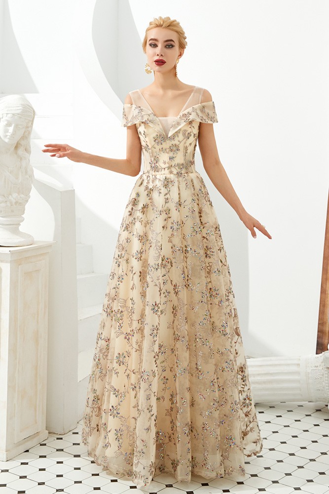 Luxury Sequin Lace Formal Dress
