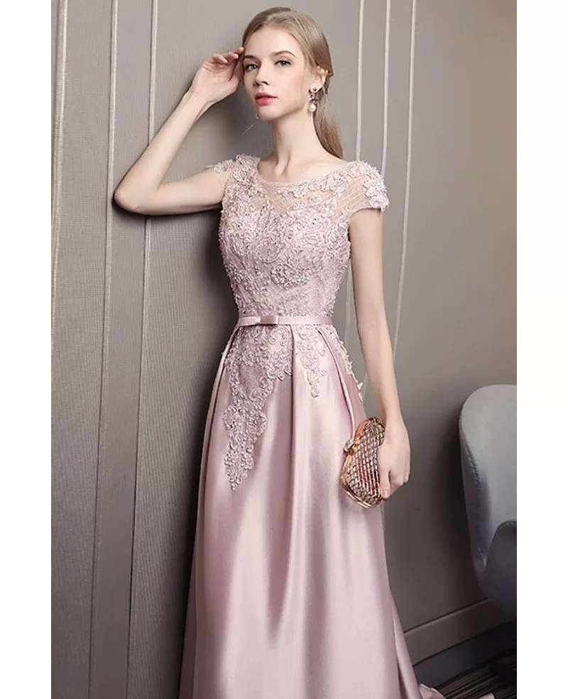 pink cap sleeve dress