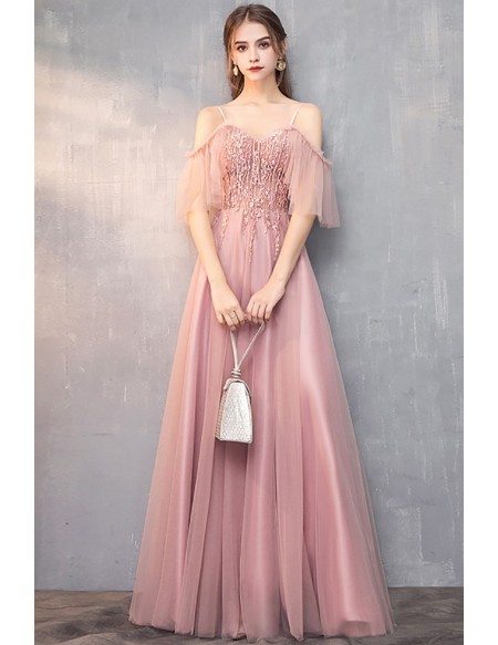 rose pink formal dresses