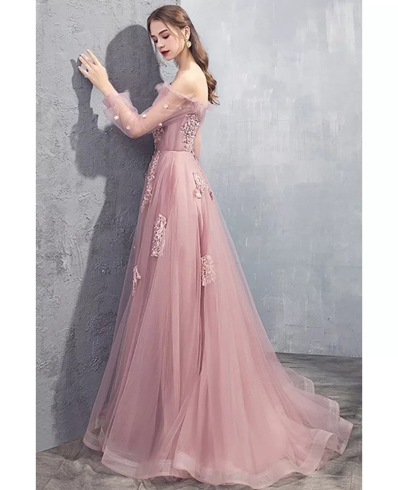 rose pink ball gown