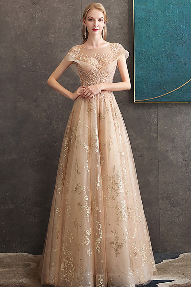 green emerald velvet dress Champagne Gold Gown main image 0